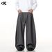 Men's Clothing Draped Scimitar Design Trousers Men And Women Loose Wide Leg Casual Trousers_viptrois.com