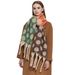 Unisex Thickened bib hoop yarn coarse fringe jacquard large polka dot scarf shawl_viptrois.com
