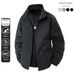 Men's Stand Collar Jacket Lightweight Windproof Casual Zipper Outerwear For Spring Autumn Fashion Slim Fit Streetwear Coat_viptrois.com
