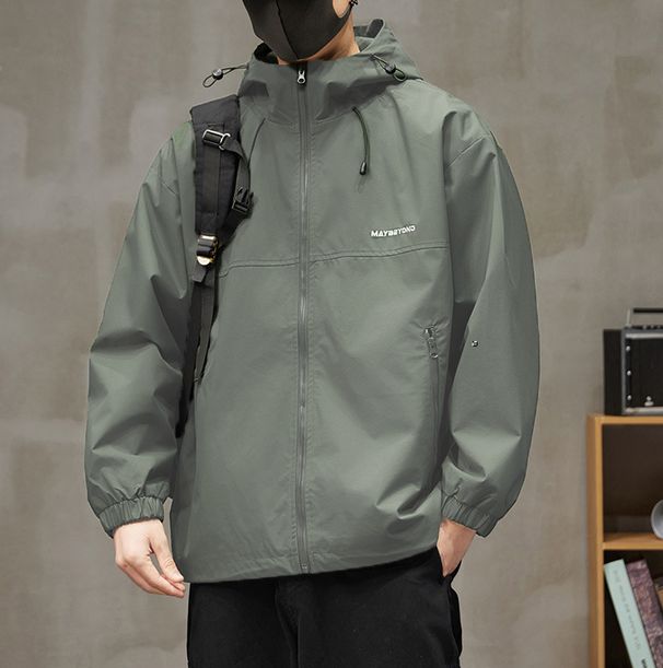 Men's Clothing Jacket Men's Early Autumn New Loose Hooded Windproof Boys' Casual Workwear Jacket Spring And Autumn_viptrois.com