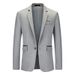 1 Foreign Trade New Men's Loose Single-Breasted Business Suit Plus Size Fashion Casual Cardigan Blazer_viptrois.com