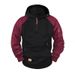 Men's Hoodie, Spring And Autumn Zipper Sports Hoodie, Half-Zipper Color-Blocked Arm Pocket Top_viptrois.com