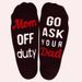 Mid-tube socks Creative cotton socks sole letter two-color non-slip adhesive floor socks_viptrois.com