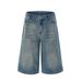 Men's Clothing Summer New Four Color Loose American Baggy Jeans Seven Point Jeans Men's Straight Wide Leg Versatile_viptrois.com