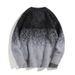 Gradient Colored Sweater, Loose And Personalized Mink Fur Round Neck, Couple's Knitted Sweater_viptrois.com