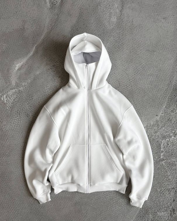 Men's Clothing Double Hood Zipper Hooded Men's Streetwear Zip-Up Hoodie With Double Hood & Side Pockets - Trendy Oversized Pullover For Urban Fashion_viptrois.com