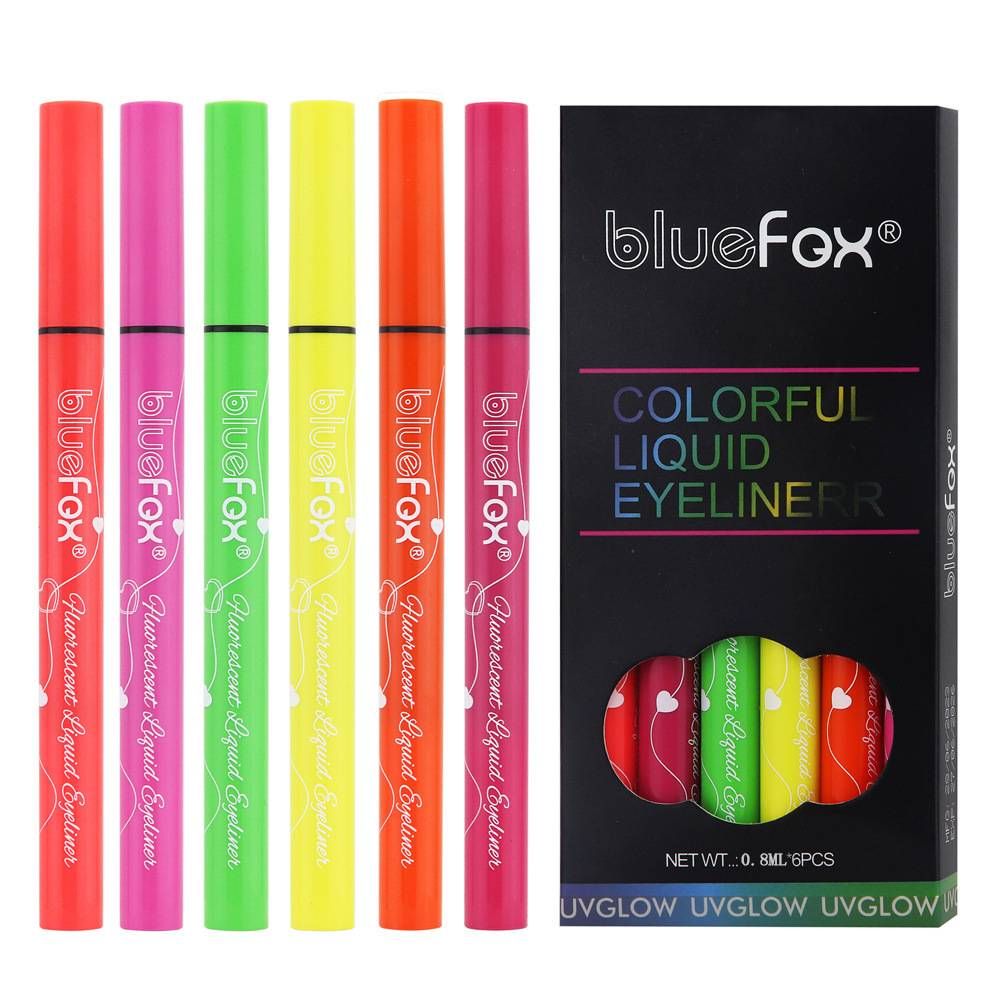 6-color Halloween Color Fluorescent Eyeliner Luminous Liquid Pen Lasting_viptrois.com
