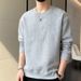 Men's Corduroy Long Sleeve Pullover – Lightweight Spring Essential, Crew Neck, Minimalist Streetwear (M-5XL, Breathable, Layering-Ready)_viptrois.com