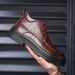 European Warm Series Martin Autumn British Style High Top Ankle Casual Work Thick Sole Leather Men's Fleece Lined Cotton Boots_viptrois.com