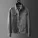 Men's Stretch Suede Jacket - Premium Slim Fit Casual Coat With Notch Lapel, Lightweight Autumn Outerwear For Teens & Young Adults_viptrois.com