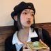 Black Sweet Cool For Women, Autumn And Winter, Large Head Circumference, Beret Artist Hat, Ins Internet Celebrity,_viptrois.com
