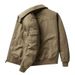 Men's Clothing new pure cotton work jacket men's spring and autumn casual loose high collar pilot jacket coat_viptrois.com