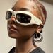 New 2025 Punk Hip Hop Riding Sunglasses Futuristic Personality Sunglasses Cross-border Sunglasses_viptrois.com