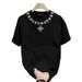 Men's Clothing Summer New Style All Match Handsome American Hong Kong Style Short Sleeved T Shirt Top Ins Half Sleeved Round Neck_viptrois.com