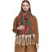 Unisex Shawl loop yarn coarse fringe jacquard large leopard print scarf_viptrois.com