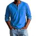 Men's Slim Fit Long Sleeve T-Shirt - Breathable Round Neck Casual Top For Autumn & Winter_viptrois.com
