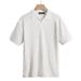 Men's Clothing Summer Men's Knitted Short Sleeved Polo Shirt Slim Pure Color Ice Silk Lapel T Shirt_viptrois.com