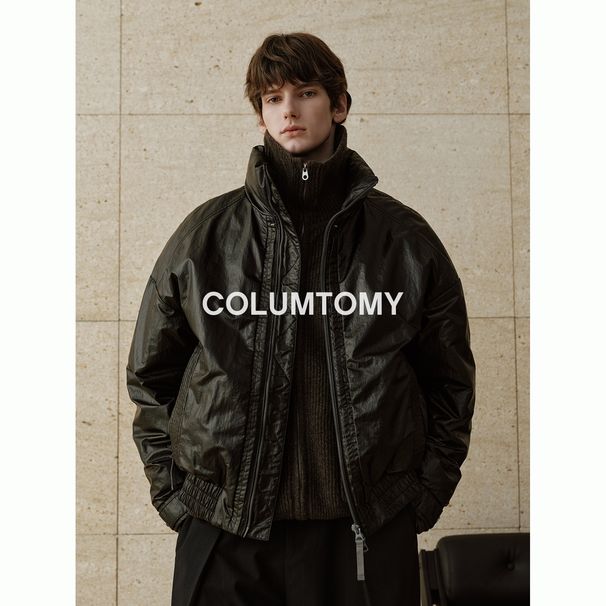 90 White Duck Stand Collar Down Jacket Winter New Old Money Men's High-end Coat Warm Thickened Short Style_viptrois.com