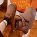 Snow Boots For Women 2025.1 New Autumn And Winter Cotton Shoes With Fleece Added_viptrois.com