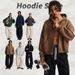 Fleece Hoodie – Oversized Zip-Up Sweatshirt With Dual-Zipper & Drop Shoulder (S-XXL, Active Black/Deep Grey)_viptrois.com