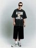 Men's Clothing Light Luxury T Shirt Short Sleeve Mountain Moon Letter Printing Round Neck T-Shirts_viptrois.com