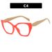 Women's Eyeglasses Retro Square Frame Multi Sided Cat Shaped Plain Glasses Frame New Anti Blue Light Can Be Matched With Myopia Flat Glasses_viptrois.com