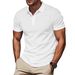 Cross-Border American Style Summer New Solid Turn-Down Collar Color Block Short Sleeve Men's Polo Shirt In Stock_viptrois.com
