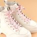 White shoes laces lazy versatile sports casual flat shoes boys and girls children's canvas shoes rope print leopard laces_viptrois.com
