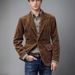 Men's Corduroy Blazer Jacket - Relaxed Fit Casual Suit Coat With Notch Lapel Single Breasted Two-Button Closure Durable & Stylish For Work & Leisure_viptrois.com