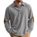 Cross-Border European And American Autumn Winter New Sweatshirt Turn-Down Collar Men's Street Trend Button_viptrois.com