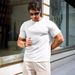Men's Clothing Slim Round Neck Short Sleeve Towel Cloth Personality T Shirt_viptrois.com