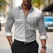 Men's Clothing Men's Casual Contrast Color Long Sleeved Shirt Shirt Fashion Business_viptrois.com