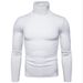 Men’s Slim Fit Turtleneck Sweater – Korean-Inspired Wool Blend Knit For Autumn & Winter (White/Beige/Caramel/Black_viptrois.com