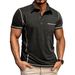 Men's Clothing Summer Men's Short Sleeved Lapel Solid Color Casual Men's Polo Shirt_viptrois.com