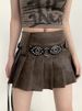 Millennial Spicy Girl Invintage Halfbody Flying Collar Rivet Design Feeling Lacing Belt_viptrois.com