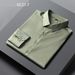 Men's Clothing Shirts Elastic Slim Fit Business Wear Free Ironing Shirts Solid Color Square Collar Formal Wear Shirts Long Sleeves_viptrois.com