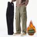 Heavyweight Corduroy Pants – Vintage Relaxed Fit With Fleece Lining (Black/Coffee/Burgundy/Khaki)_viptrois.com