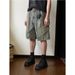 Men's Clothing Distressed Washed Elastic Denim Shorts Niche Deconstructed Design Yellow Mud Dyed Loose Versatile Shorts_viptrois.com