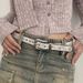 American Western distressed studded butterfly embossed belt, versatile and delicate Y2K style spicy girl belt_viptrois.com