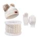 Kids'scarf, hat & glove sets Children's hat gloves bib set twist children's autumn and winter knitting hairball yarn_viptrois.com