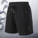 New Summer Men's Shorts, Made Of Ice Silk, Quick Drying, Casual Running Pants, Loose Fit, Straight Leg, Beach Shorts._viptrois.com