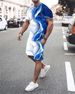 Men's Clothing Spring New Men's Short Sleeve Shorts Suit Fashion Brand Casual Suit 3D Printing Series Can Be Produced By Drawing_viptrois.com