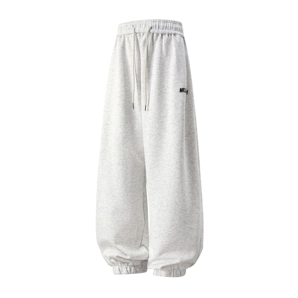 Men's Clothing Autumn And Winter Letter Printed Floral Cuff Sweatpants, Heavyweight Textured Sports Casual Pants, Three Dimensional Pleated Trousers_viptrois.com
