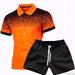 Men's Slim Fit Polo Shirt Gradient Color 3D Printed With Lapel New Spring/Autumn Top Tee_viptrois.com