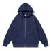 New Sakura Pink Zip-Up Hoodie - Lightweight Fleece Lined Unisex Jacket For Winter, Loose Fit With Ribbed Hem & Zippered Pockets_viptrois.com