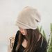 Women's Hats Autumn And Winter Thin Pile Hat Korean Style Fashion Face Small Pullover Knitted Hat Large Head Circumference Retro Cold Hat For Women_viptrois.com