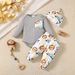 Kids’ Clothing New Girls Long Sleeved Solid Color Tight Romper And Printed Trousers Set_viptrois.com