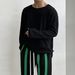 Men's Clothing Cold Feeling Round Neck Loose Casual White Sweater Wear Sense Long Sleeve Men's T Shirt Lazy Low Top High End Series_viptrois.com