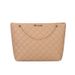 Women's Diamond Quilted Embroidery Tote Bag - Large Capacity With Chain Strap & Magnetic Closure (Solid Color Shoulder Bag)_viptrois.com