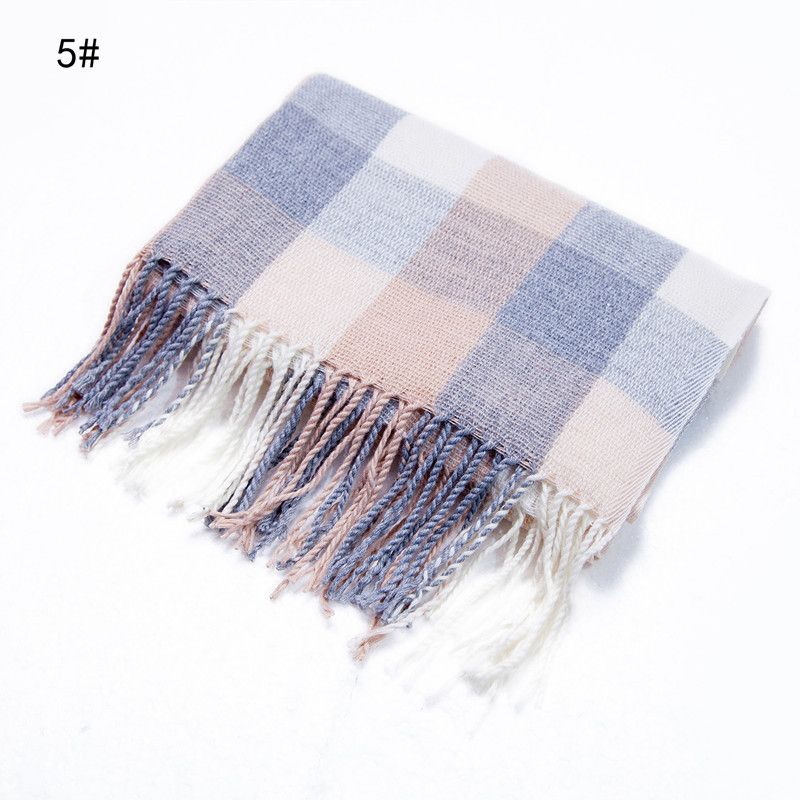 Unisex Cashmere red check double coloured checked tassel scarf for women with oversized scarf_viptrois.com
